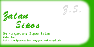 zalan sipos business card